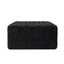 Tuffed Square Ottoman - Multi Use - Black Fabric Carousel 2