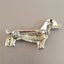i) BETSEY JOHNSON BLACK CRYSTAL DACHSHUND DOG PIN - c1970's Carousel 3