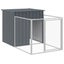 Dog House With Run Anthracite 110x405x110 Cm Galvanised Steel Tonkbik Carousel 6