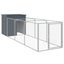 Dog House With Run Anthracite 110x405x110 Cm Galvanised Steel Tonkbik Carousel 8