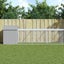Chicken Cage With Run Light Grey 117x1221x123 Cm Galvanised Steel Tonkbin Carousel 1