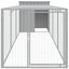 Chicken Cage With Run Light Grey 110x405x110 Cm Galvanised Steel Tonkbka Carousel 3