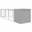 Chicken Cage With Run Light Grey 110x405x110 Cm Galvanised Steel Tonkbka Carousel 5
