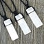 Selenite Pendant Necklace Protection Angel Stone Reiki Mind Black Cord Gift Carousel 1