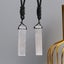 Selenite Pendant Necklace Protection Angel Stone Reiki Mind Black Cord Gift Carousel 7