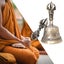 Tibetan Buddhist Meditation Bell Handmade Bell and Vajra for Meditation, Yoga Carousel 7