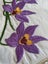 A stunning ORCHIDS hand embroidered vintage Linen Tablecloth Carousel 3