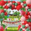 130Pcs Red And Green Strawberry Balloon Arch Kit Berry Sweet Birthday Party D... Carousel 3