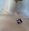 STUNNING MULTI STONE PENDANT IN BURGUNDY, PINK AND CLEAR WITH AURORA BOREALIS Carousel 4