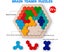 Wooden Puzzle Wooden Hexagon Puzzle Shape Block Tangram Brain Teaser Toy Ge Carousel 4