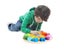 Wooden Digital Numbers Clock Puzzles Geometry Cognitive Educational Kids Toy Carousel 3