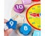 Wooden Digital Numbers Clock Puzzles Geometry Cognitive Educational Kids Toy Carousel 6