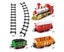 Kids Train Set Electric ABS Train Toy for Boys Steam Locomotive Cargo Track Carousel 7