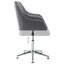 Swivel Dining Chair Light Grey Fabric Xntalk Carousel 5