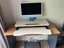 Height adjustable sit stand desk riser Carousel 7