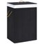 Bamboo Laundry Basket With Single Section Black Laundry Baskets & Hampers Carousel 1