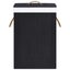 Bamboo Laundry Basket With Single Section Black Laundry Baskets & Hampers Carousel 4