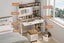 DAPHNE Tempered Glass Top Dressing Table with LED Mirror & Swivel Storage Stool Carousel 9