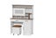 DAPHNE Tempered Glass Top Dressing Table with LED Mirror & Swivel Storage Stool Carousel 10