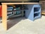 Melteca Blue Office Desk with Woodgrain Top Carousel 1