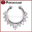 Gem Diamond Fake Clip On Septum Clicker Nose Hanger Ring Piercing Jewellery Gift Carousel 7