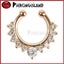 Gem Diamond Fake Clip On Septum Clicker Nose Hanger Ring Piercing Jewellery Gift Carousel 8