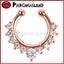 Gem Diamond Fake Clip On Septum Clicker Nose Hanger Ring Piercing Jewellery Gift Carousel 9