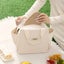 Corduroy Lunch Bag Thermal Insulation Lunch Box Storage Handbag Multifunction... Carousel 3
