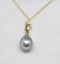 Tahitian pearl set in 14ct gold- with chain and box Carousel 4