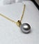 Tahitian pearl set in 14ct gold- with chain and box Carousel 6