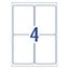 AVERY 938206 L7169 General Use Labels A4 4 Labels/Sheet - 100 Sheets 99.1 x 139 Carousel 3