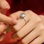 Traditional Prayer Lotus Anxiety Relief Ring Adjustable Fidget Rings For Women Carousel 3