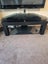 Modern TV Cabinet. Black with Smoked Glass Carousel 1