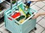 65L Foldable Utility Cart with Lid 360 Degree Wheel Portable Rolling Crate Green Carousel 5
