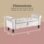 Storage Stool Arm Bench Seat 132Cm Velvet Beige Ottomans Footstools & Poufs Carousel 2