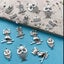 12pcs Owl Charms Mixed Sizes Mixed Designs - Antique SIlver Carousel 1