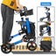 Foldable Rollator Walking Frame Mobility Walker Wheels Aid Elderly Disability Carousel 1