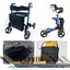 Foldable Rollator Walking Frame Mobility Walker Wheels Aid Elderly Disability Carousel 8