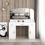 Dressing Table Vanity Mirror Dresser Makeup Desk With 3 Drawers Storage Bedroom Carousel 4
