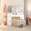 Dressing Table Vanity Mirror Dresser Makeup Desk With 3 Drawers Storage Bedroom Carousel 8