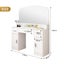 Dressing Table Vanity Mirror Dresser Makeup Desk With 3 Drawers Storage Bedroom Carousel 9