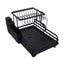 2-Tier Foldable Kitchen Organiser Dish Bowl Drying Rack Carousel 4