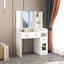 Dressing Table Vanity Mirror Dresser Makeup Desk With Drawers Storage 4 Shelves Carousel 3