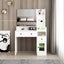 Dressing Table Vanity Mirror Dresser Makeup Desk With Drawers Storage 4 Shelves Carousel 5