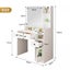Dressing Table Vanity Mirror Dresser Makeup Desk With Drawers Storage 4 Shelves Carousel 14