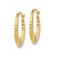 14k Yellow Gold and Rhodium Designer Hoop Earrings, 20mm Carousel 2