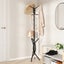 Coat Stand Black 176 Cm Powder-Coated Iron Tiibnt Carousel 3