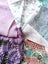 Kimono Fabric scraps Lot of 5 ( aprox W15cm x L 30cm ) , 16-30-5az63 Carousel 7