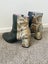 Ankle Boots - Olive Green with Gold Print Carousel 5