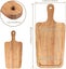 Wood Cutting Board with Handle,Portable Wooden Chopping Board Reusable Cutting Carousel 3